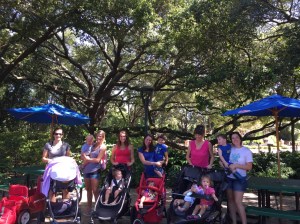 That's a lot of mama's, kiddos, and strollers! Look chaotic yes, but it worked surprisingly well!